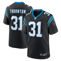 NFL Corey Thornton Carolina Panthers Team Game Jersey - Black