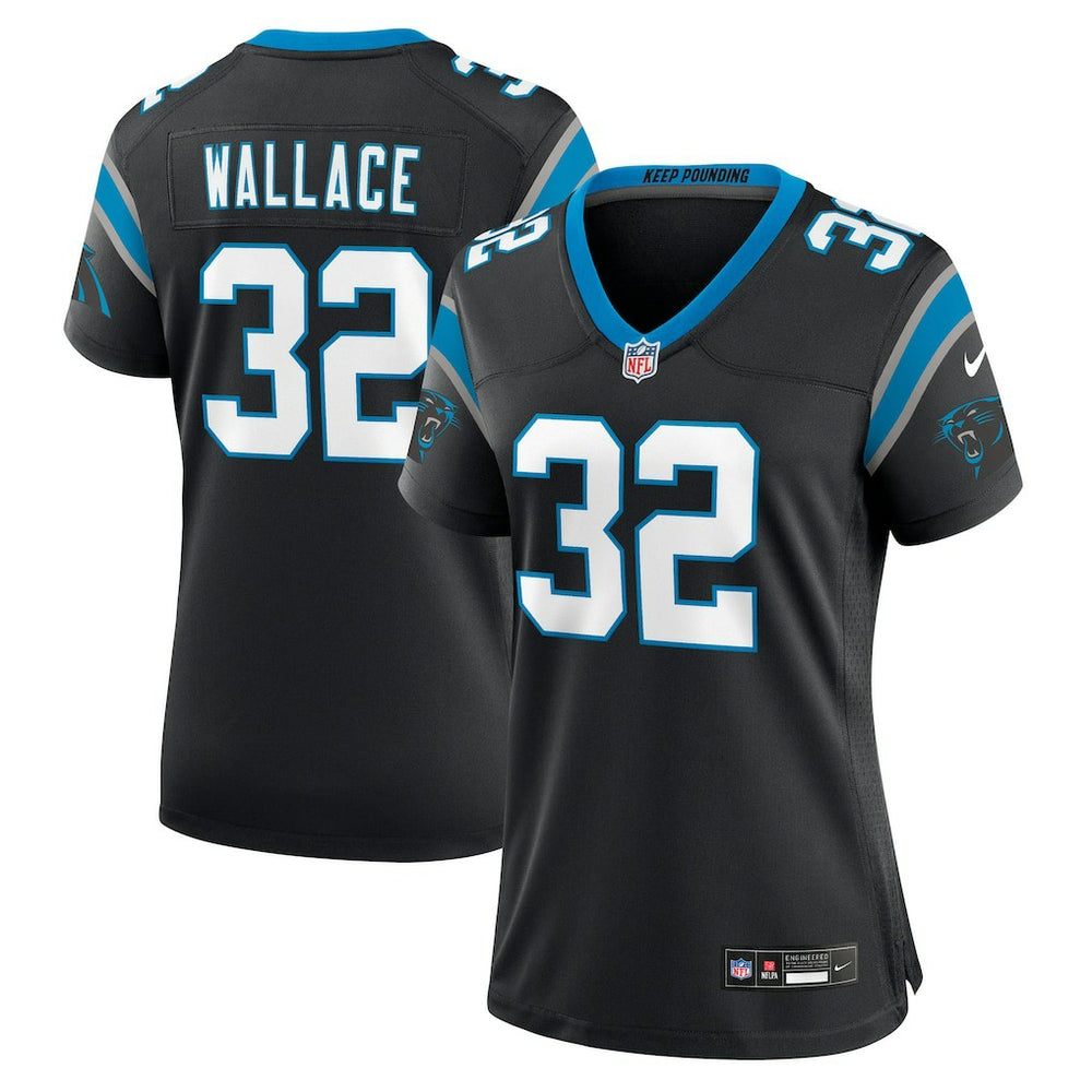 NFL Trevin Wallace Carolina Panthers Women's Team Game Jersey - Black