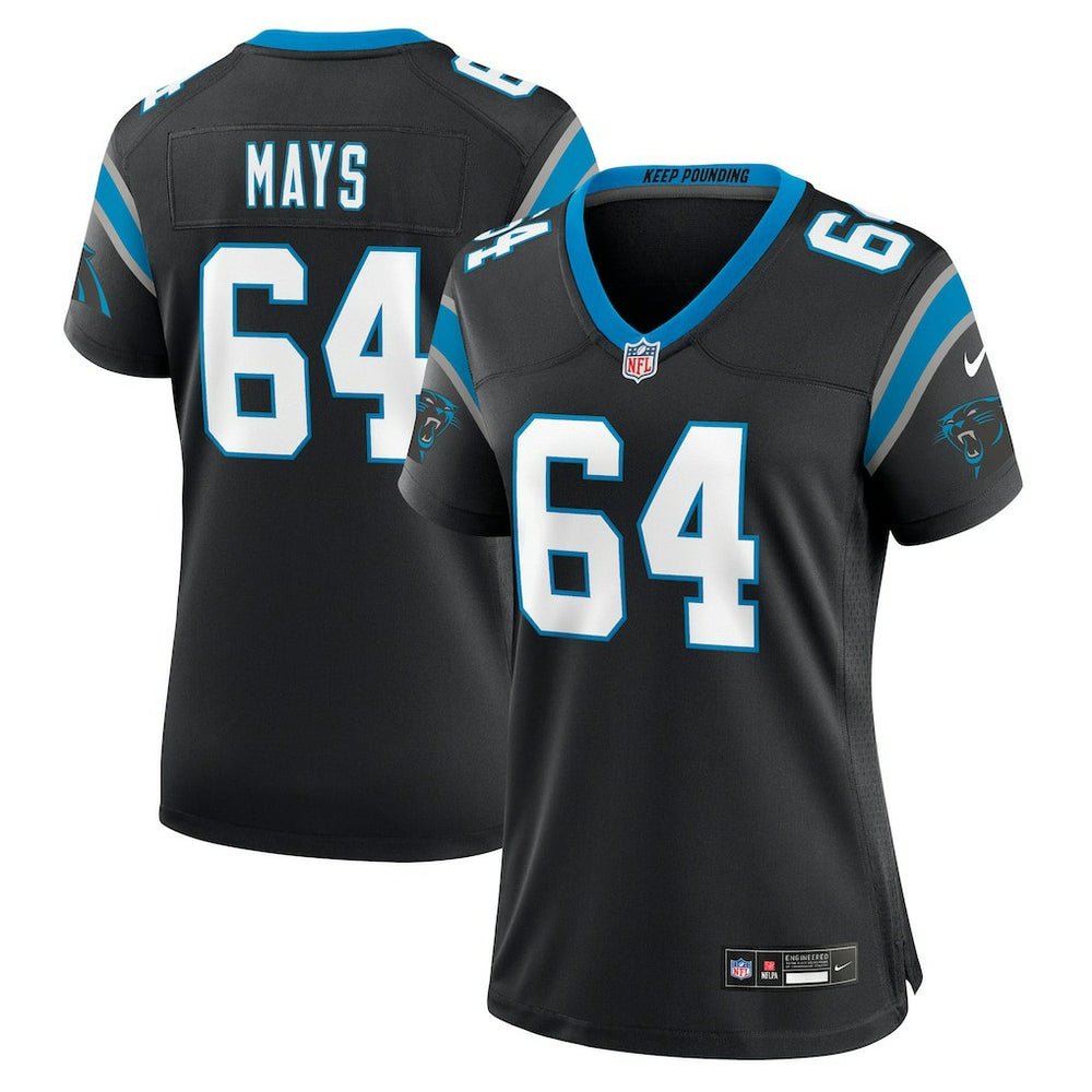 NFL Cade Mays Carolina Panthers Women's Team Game Jersey - Black