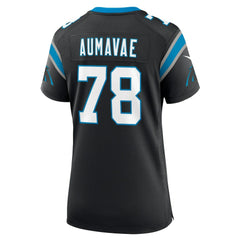 NFL Popo Aumavae Carolina Panthers Women's Team Game Jersey - Black