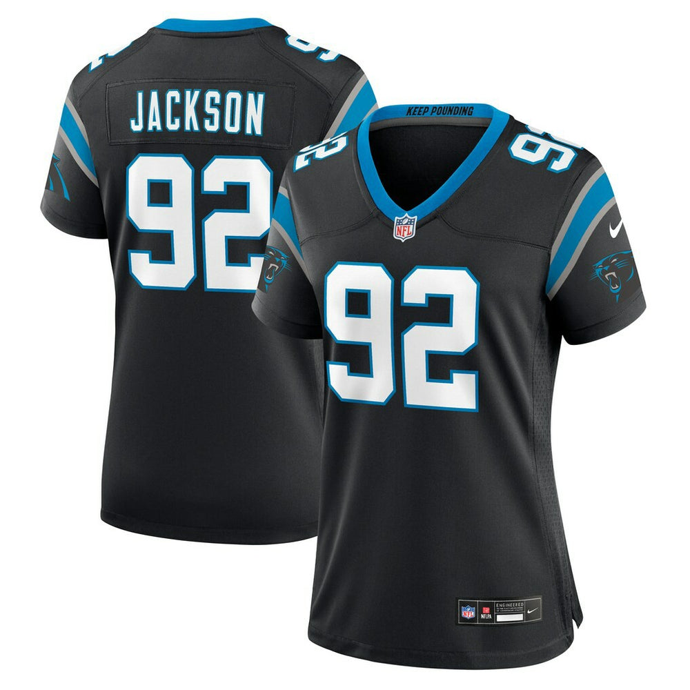 NFL Cam Jackson Carolina Panthers Women's Team Game Jersey - Black