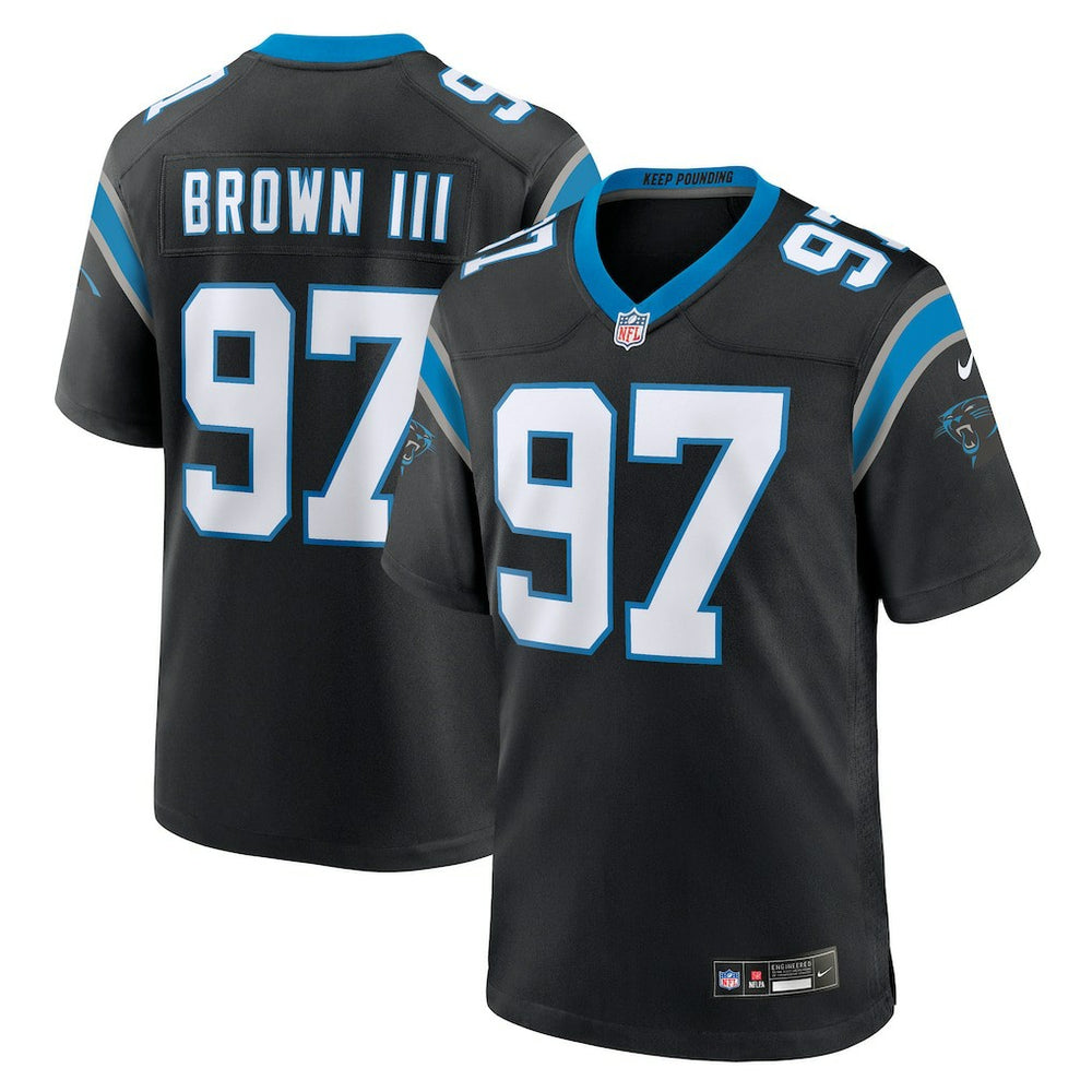 NFL Bobby Brown III Carolina Panthers Team Game Jersey - Black