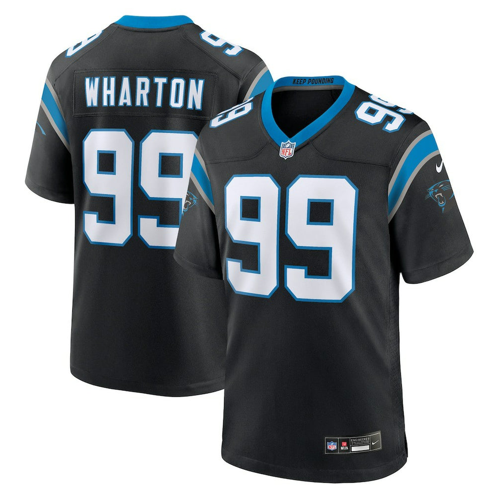 NFL Tershawn Wharton Carolina Panthers Team Game Jersey - Black