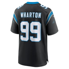 NFL Tershawn Wharton Carolina Panthers Team Game Jersey - Black