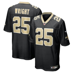 NFL Rejzohn Wright New Orleans Saints Team Game Jersey - Black