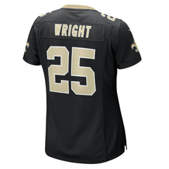 NFL Rejzohn Wright New Orleans Saints Women's Team Game Jersey - Black