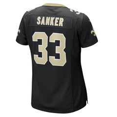 NFL Jonas Sanker New Orleans Saints Women's Team Game Jersey - Black