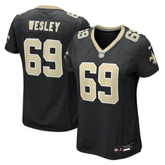 NFL Barry Wesley New Orleans Saints Women's Team Game Jersey - Black