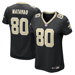 NFL Moliki Matavao New Orleans Saints Women's Team Game Jersey - Black