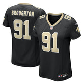 Vernon Broughton New Orleans Saints Women's Team Game Jersey Black