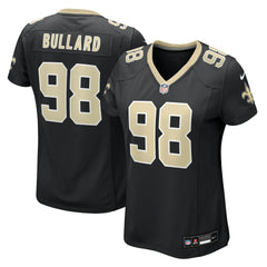 NFL Jonathan Bullard New Orleans Saints Women's Team Game Jersey - Black