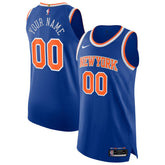 New York Knicks Authentic Custom Jersey Icon Edition Blue