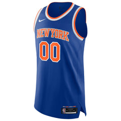 NBA New York Knicks Authentic Custom Jersey - Icon Edition - Blue