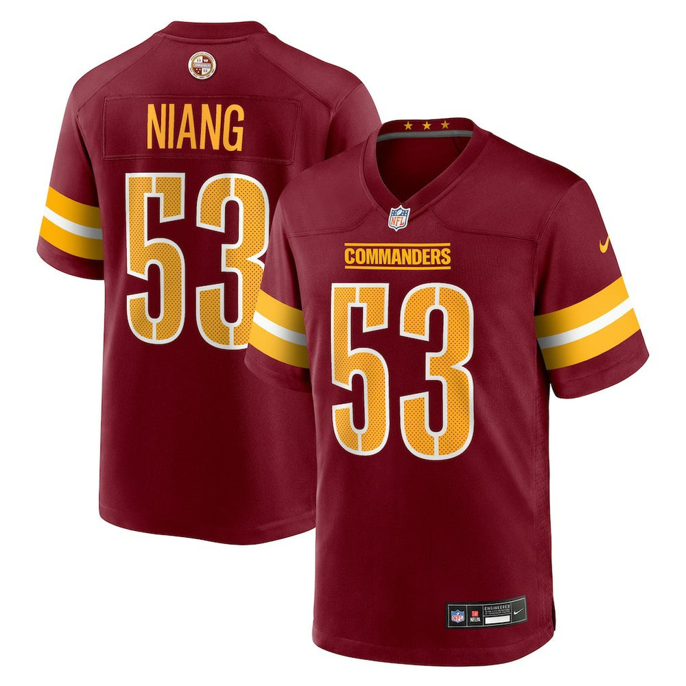 NFL Lucas Niang Washington Commanders Team Game Jersey - Burgundy