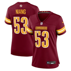 NFL Lucas Niang Washington Commanders Women's Team Game Jersey - Burgundy