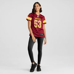 NFL Lucas Niang Washington Commanders Women's Team Game Jersey - Burgundy