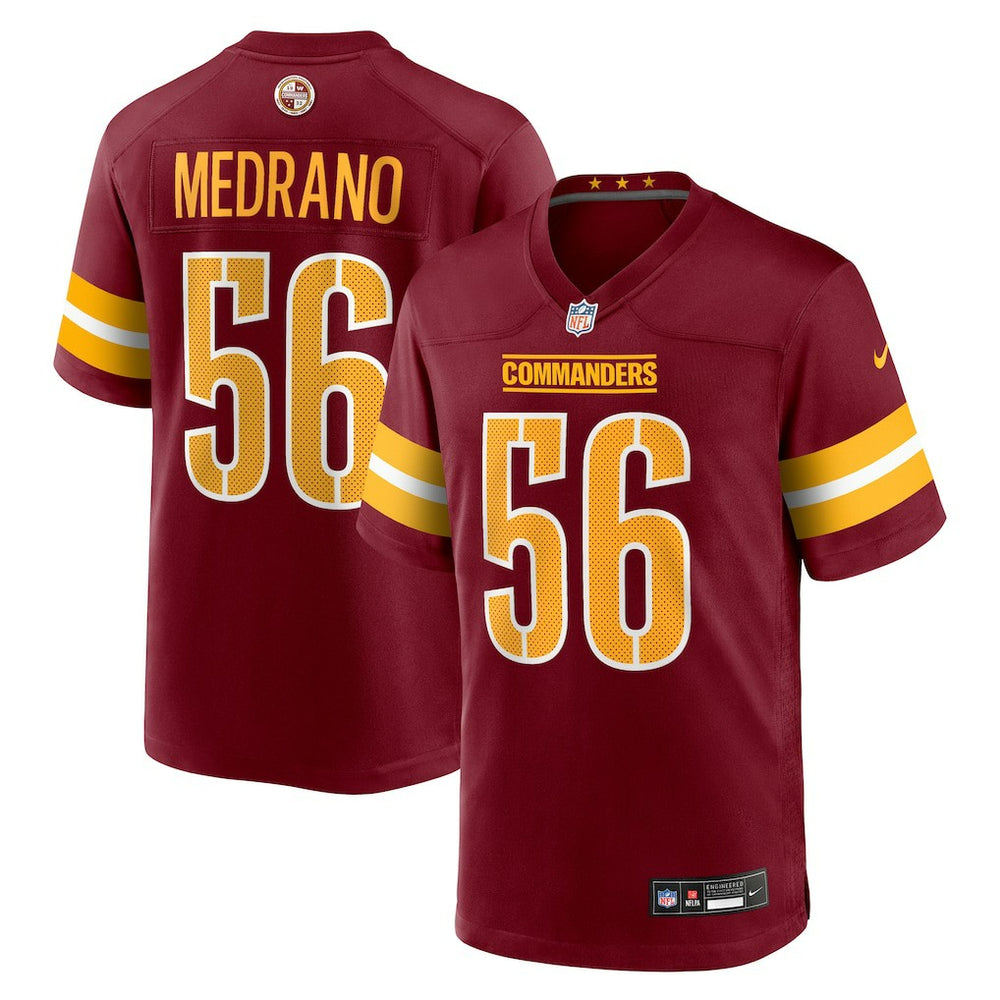 NFL Kain Medrano Washington Commanders Team Game Jersey - Burgundy