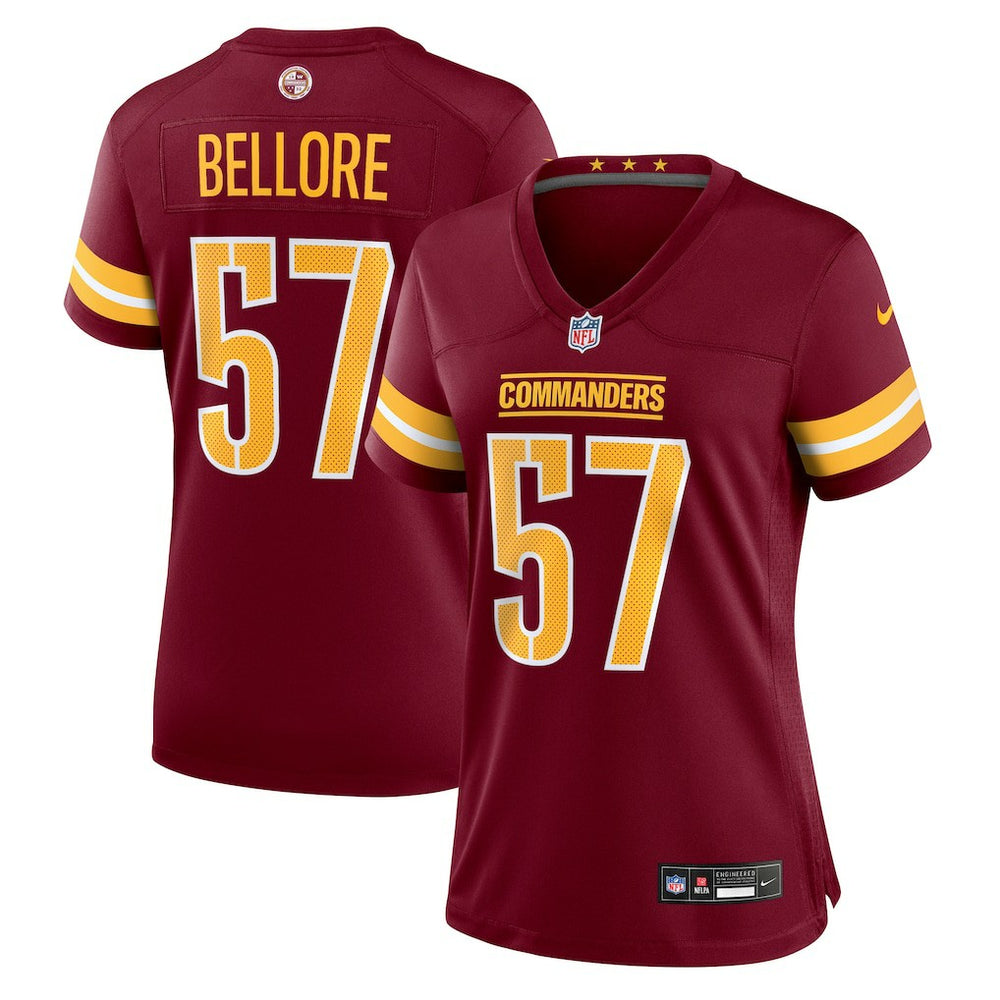 NFL Nick Bellore Washington Commanders Women's Team Game Jersey - Burgundy