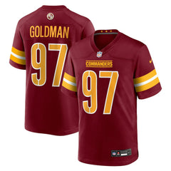 NFL Eddie Goldman Washington Commanders Team Game Jersey - Burgundy