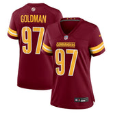 NFL Eddie Goldman Washington Commanders Women's Team Game Jersey - Burgundy