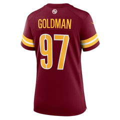 NFL Eddie Goldman Washington Commanders Women's Team Game Jersey - Burgundy