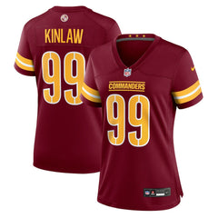 NFL Javon Kinlaw Washington Commanders Women's Team Game Jersey - Burgundy