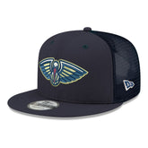 New Orleans Pelicans Core Logo Meshback 9FIFTY Snapback Hat Navy