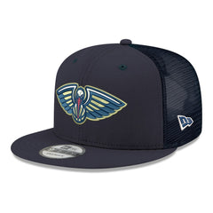New Orleans Pelicans Core Logo Meshback 9FIFTY Snapback Hat Navy