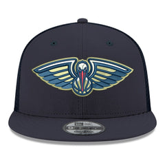 New Orleans Pelicans Core Logo Meshback 9FIFTY Snapback Hat Navy