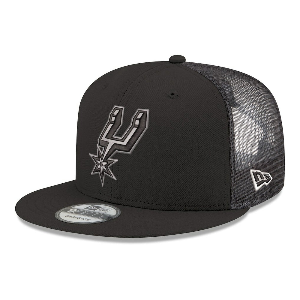 San Antonio Spurs Core Logo Meshback 9FIFTY Snapback Hat Black