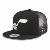 Utah Jazz Core Logo Meshback 9FIFTY Snapback Hat Black