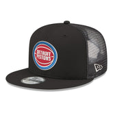 Detroit Pistons Core Logo Meshback 9FIFTY Snapback Hat Black