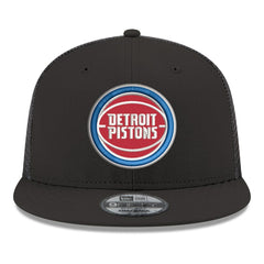Detroit Pistons Core Logo Meshback 9FIFTY Snapback Hat Black