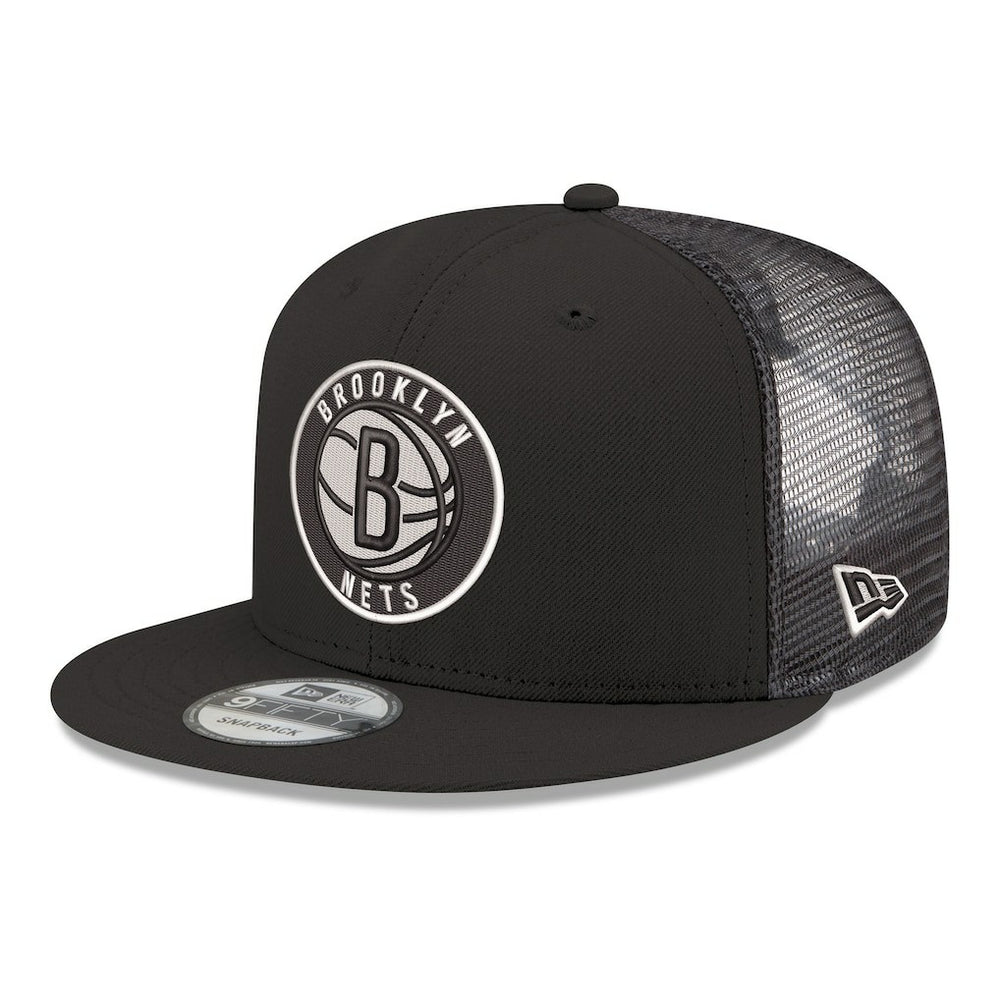 Brooklyn Nets Core Logo Meshback 9FIFTY Snapback Hat Black