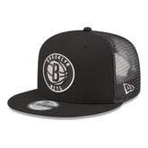 Brooklyn Nets Core Logo Meshback 9FIFTY Snapback Hat Black