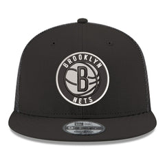 Brooklyn Nets Core Logo Meshback 9FIFTY Snapback Hat Black