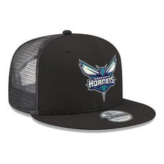 Charlotte Hornets Core Logo Meshback 9FIFTY Snapback Hat Black
