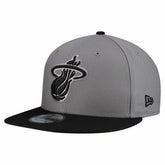 Miami Heat Core Logo Storm Gray Two-Tone 9FIFTY Snapback Hat Gray