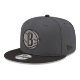 Brooklyn Nets Logo 2-Tone 9FIFTY Snapback Hat Gray/Black