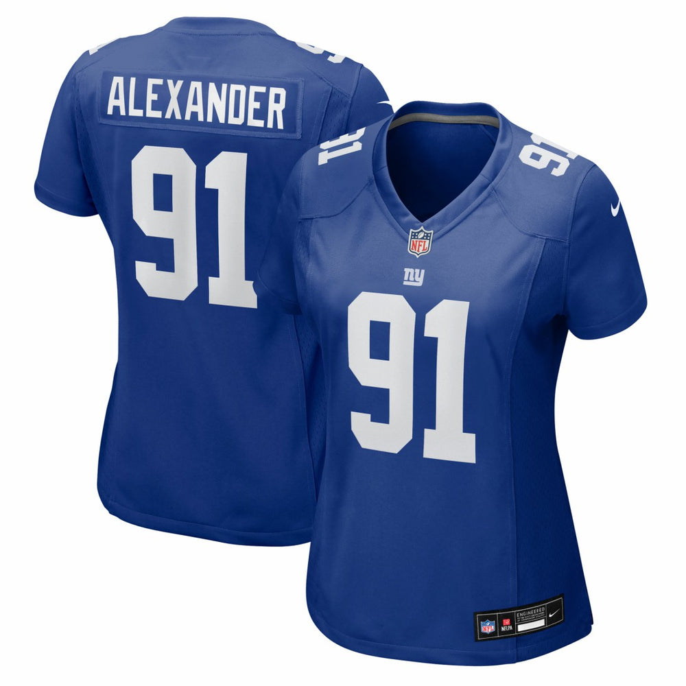 NFL Darius Alexander New York Giants Women's Team Game Jersey - Royal
