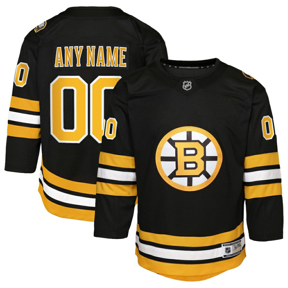 NHL Boston Bruins Youth Home Custom Premier Jersey - Black