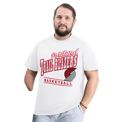 Portland Trail Blazers G-III Sports by Carl Banks Adaptive Headliner T-Shirt White
