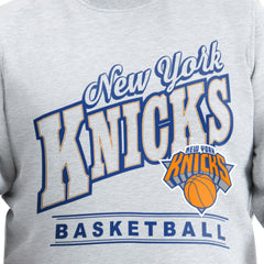 New York Knicks G-III Sports by Carl Banks Adaptive Headliner Fleece Crewneck Sweatshirt Gray