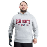NHL Columbus Blue Jackets G-III Sports by Carl Banks Adaptive Classic Team Spirit Fleece Hoodie - Gray