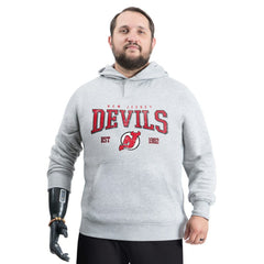 NHL New Jersey Devils G-III Sports by Carl Banks Adaptive Classic Team Spirit Fleece Hoodie - Gray