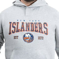 NHL New York Islanders G-III Sports by Carl Banks Adaptive Classic Team Spirit Fleece Hoodie - Gray