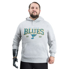 NHL St. Louis Blues G-III Sports by Carl Banks Adaptive Classic Team Spirit Fleece Hoodie - Gray