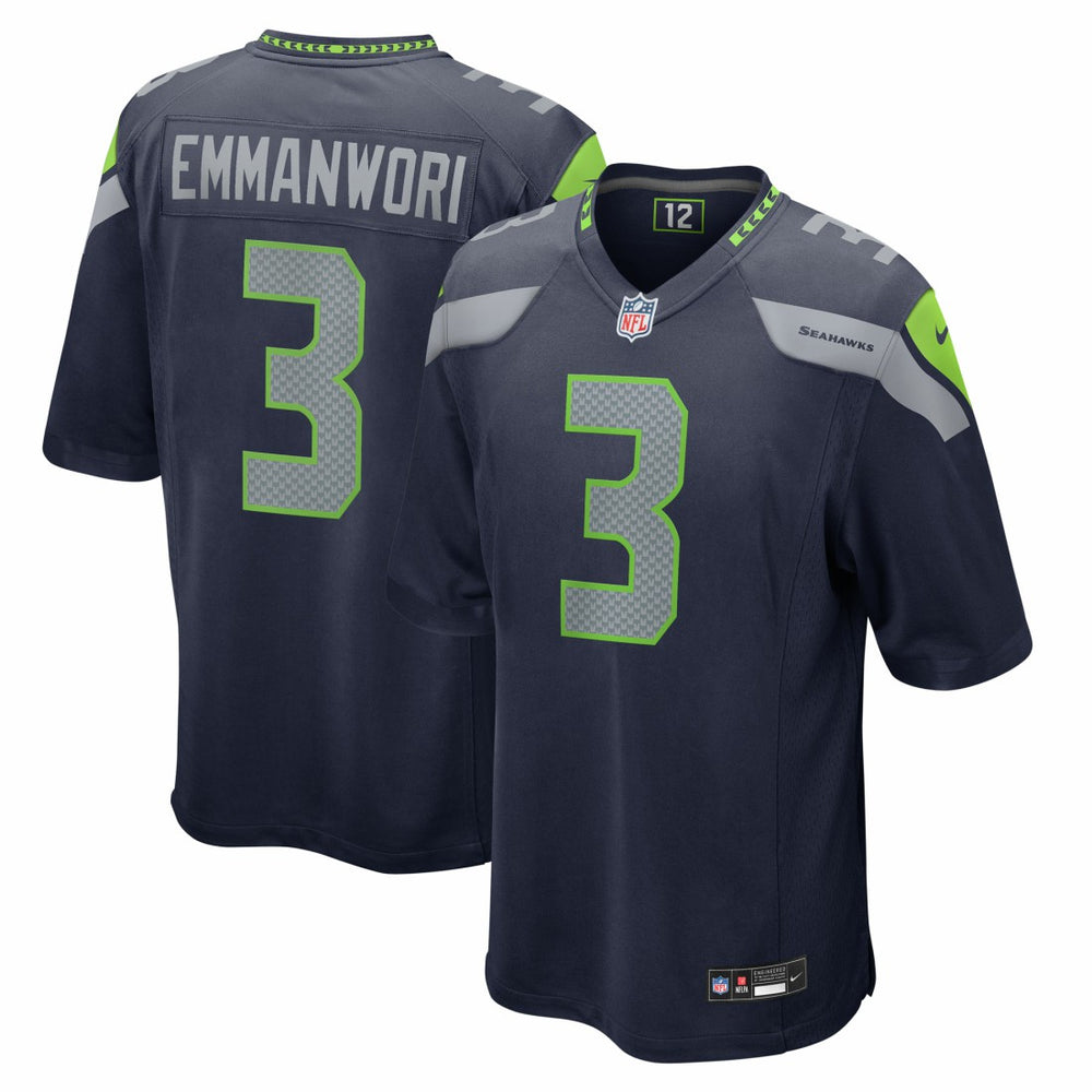NFL Nick Emmanwori Seattle Seahawks Team Game Jersey - College Navy