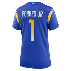 NFL Emmanuel Forbes Jr. Los Angeles Rams Women's Team Game Jersey - Royal