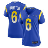 NFL Nick Hampton Los Angeles Rams Women's Team Game Jersey - Royal